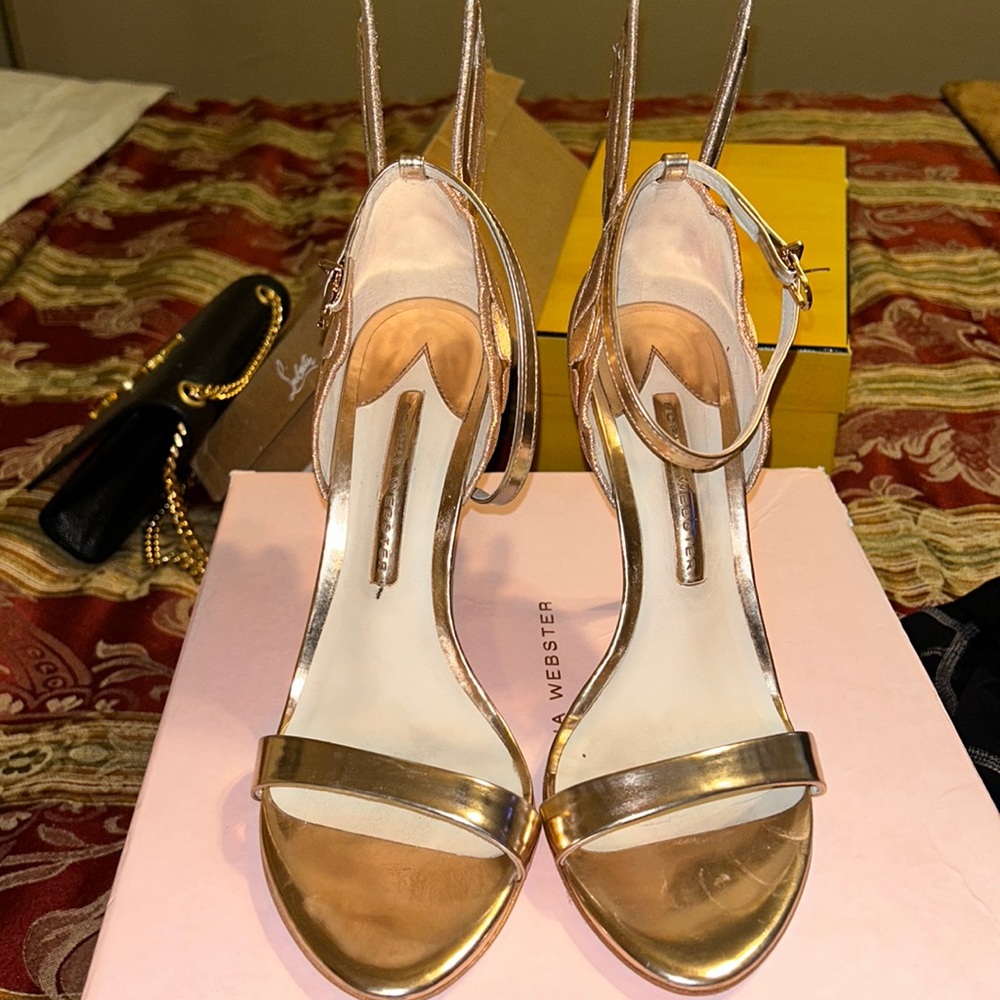 Chiara Embroidery Sandal Rose Gold